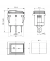IC-118W Mini Işıklı Körüklü Anahtar 3P
