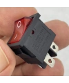 IC-119 Mini Işıklı Anahtar 4P Siyah + Kırmızı Işık