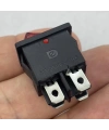 IC-119 Mini Işıklı Anahtar 4P Siyah + Kırmızı Işık