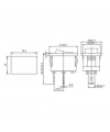 IC-120B Mini Işıksız Anahtar 2P On-Off Beyaz