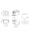 IC-120D Mini Işıksız Anahtar İğne Bacak 90 Derece ON-OFF 2P
