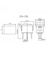 IC-121 Mini Işıksız Anahtar On-Off 3P Siyah