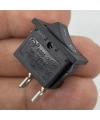 IC-124 Mini Işıksız Yaylı Anahtar 2P Off-Mom Siyah