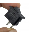 IC-124 Mini Işıksız Yaylı Anahtar 2P Off-Mom Siyah