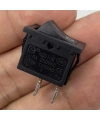 IC-124 Mini Işıksız Yaylı Anahtar 2P Off-Mom Siyah