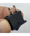 IC-124 Mini Işıksız Yaylı Anahtar 2P Off-Mom Siyah