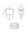 IC-125 Mini Işıksız Yaylı Anahtar OFF-MOM 3P