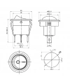 IC-131-0 Mini Yuvarlak Işıklı Anahtar 220V 3P