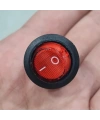 IC-133-5 Yuvarlak Kırmızı Işıksız Anahtar ON-OFF 2P