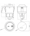 IC-133-6 Yuvarlak Tekne Tipi Anahtar ON-OFF 6P