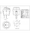 IC-133W Su Geçirmez Yuvarlak Işıksız Anahtar ON-OFF 2P