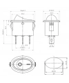 IC-134B Oval Işıklı Anahtar On-Off 3P