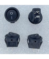 IC-134E Siyah Yuvarlak Anahtar Işıksız On-Off 2P