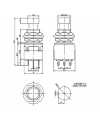 IC-148J-9 Pedal Switch Kalıcılı 9P Ø12mm PBS-24-302