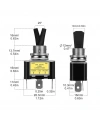 IC-151B Toggle Switch 12V 30A On-Off Işıklı ASW-07D-2