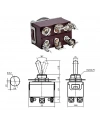 IC-160 Toggle Switch Mom-Off-Mom Ø12mm 6P KN3C-223