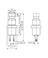 IC-178 Buton Ø7mm Normalde Kapalı (Ters Kontak) Kırmızı