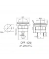 IC-180A 16mm Yaylı Push Buton R13-507 Kırmızı