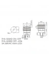 IC-180B 16mm Işıklı Buton Yaylı Yeşil