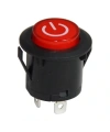 IC-180F 26mm Kalıcı Ledli Rocker Buton Power Simgeli 2P