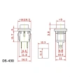 IC-180K-0 Kare Buton Kırmızı Yaylı Ters DS-430