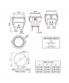IC-180N Buton Plastik 22mm 12V 4P Sarı