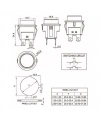IC-180N Buton Plastik 22mm 12V 4P Yeşil