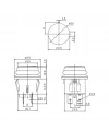 IC-180W Basmalı Yuvarlak Kırmızı Işıklı Kalıcı Körüklü Anahtar 20A 12V ASW-29D