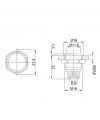 IC-182H D97 19mm Metal Yaylı Buton Yüksek
