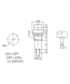 IC-185 Buton Ø12mm Kalıcılı Mavi