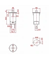 IC-187A Ters Kapak Switch Normalde Kapalı Kontak 12mm Siyah 1 Adet
