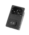 IC-214A C14 Power Soket Sigorta Yuvalı Anahtarlı Kutu Tip