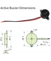 IC-221 Kablolu Buzzer Devreli Piezo 12-24V DC 23mm