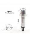 IC-225 8mm Sinyal Lambası Metal 24V Mavi