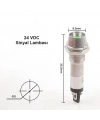 IC-225 8mm Sinyal Lambası Metal 24V Yeşil