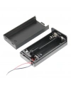 IC-233C Kapaklı Switchli 2li AA Pil Yuvası