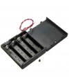 IC-233F AA Pil Yuvası 4lü Kapaklı Switchli