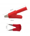 IC-243A 4mm Banana Jak Girişli Krokodil WD1096 Siyah Kırmızı Set