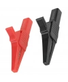 IC-243C 4mm Banana Jak Girişli Krokodil 85mm Siyah Kırmızı 2li Set
