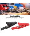 IC-243D 2mm Banana Jak Girişli Krokodil Timsah Ağzı Siyah-Kırmızı Set