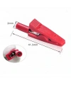 IC-243D 2mm Banana Jak Girişli Krokodil Timsah Ağzı Siyah-Kırmızı Set