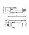 IC-246B-3 Çakmak Fişi Ledsiz Sigortasız