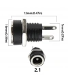 IC-258B 2.1mm DC Somunlu Korumalı Jak 8mm