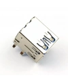 IC-265E İkili USB3.0 Konnektör A Tip Şase Dişi 90° Mavi