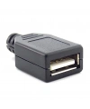 IC-265F USB A Tip Seyyar Kapaklı Dişi USB Soketi