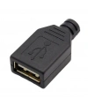 IC-265F USB A Tip Seyyar Kapaklı Dişi USB Soketi