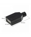 IC-265F USB A Tip Seyyar Kapaklı Dişi USB Soketi