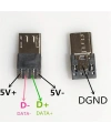 IC-266A-5 Erkek Micro USB Konnektör Seti Şarj Kablo Soketi