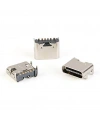 IC-266B-3 Dişi Type-C Soket USB-C Konnektör Şase 6 Pin