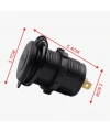 IC-266C-1 Pano Tip İkili USB 4.2A Mavi Ledli Soket